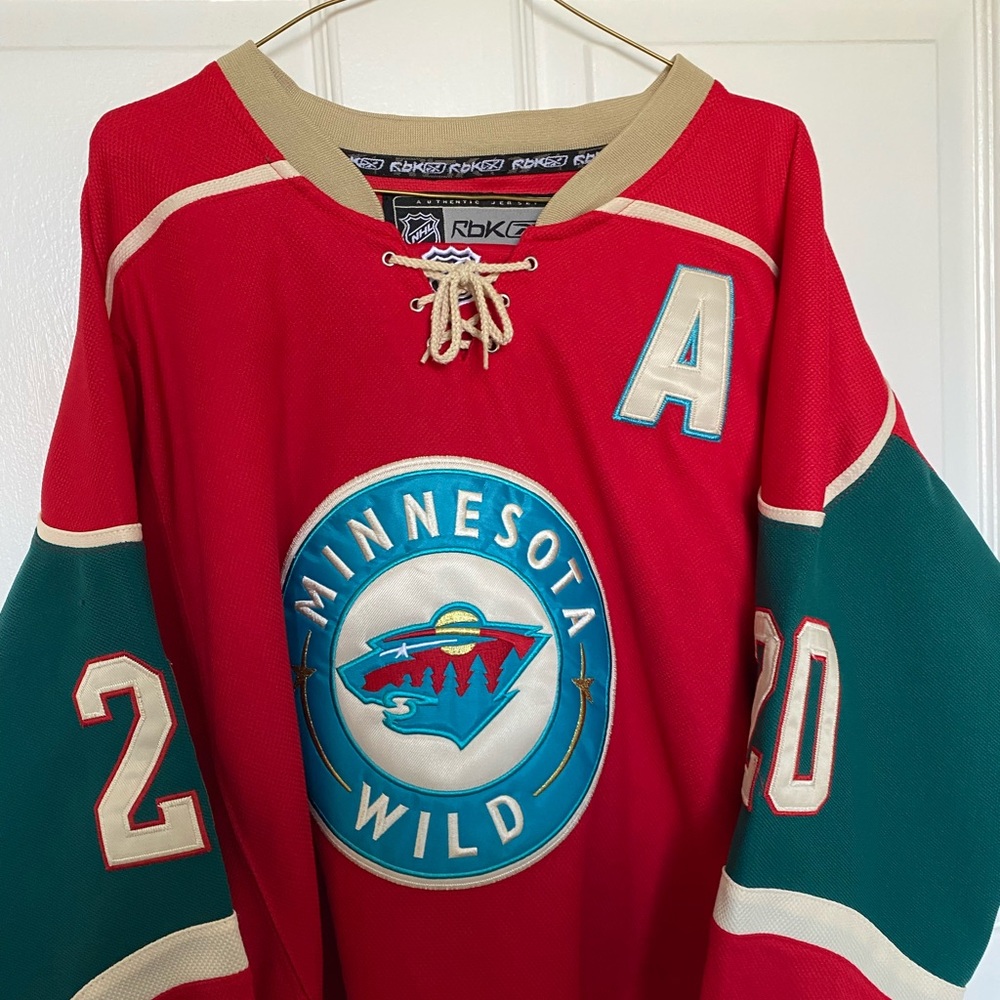 Reebok Minnesota Wild Red Teal Hockey Jersey